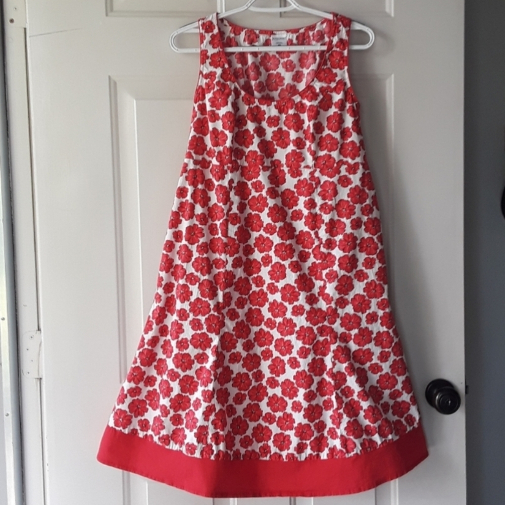 Motherhood Maternity Sleeveless Red Floral Dress.  Size: Small.